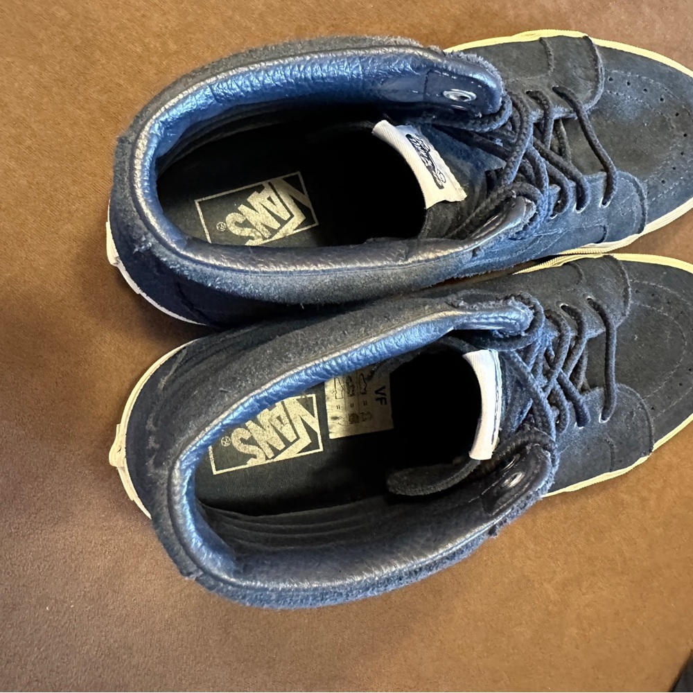 Vans Sk8 Hi Reissue X J Crew Indigo Suede Navy Blue High Top Skateboarding - Picture 5 of 9